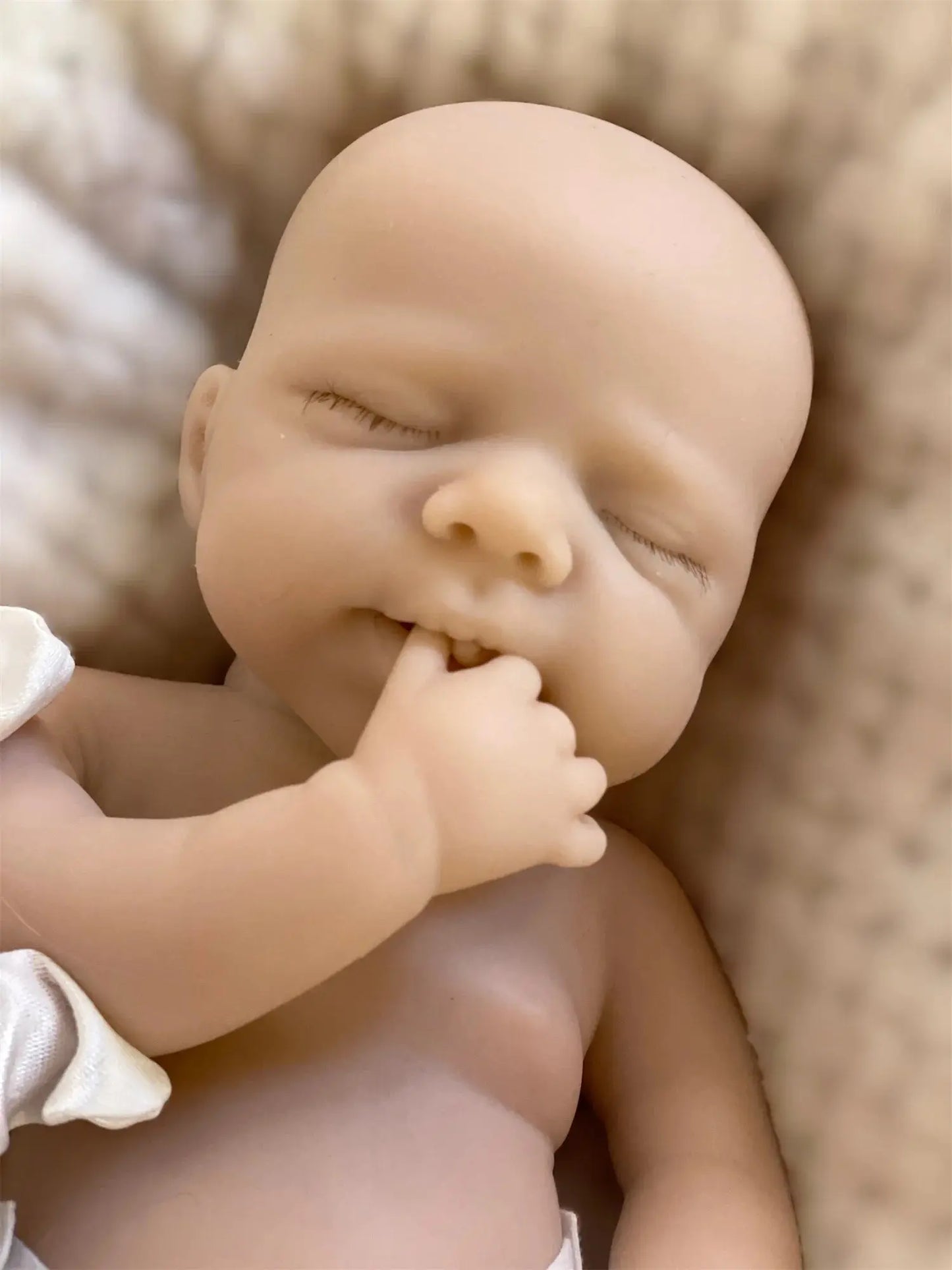 2 Styles/Can Open Mouth 33cm Unpainted Washable Solid Silicone Bebe Reborn Girls Soft Handmade Lifelike Reborn Baby Girl Doll lifelikesiliconereborns.com