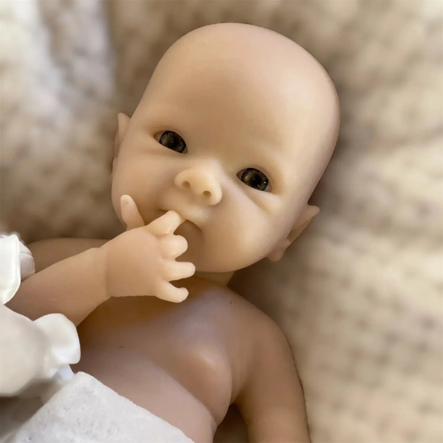 2 Styles/Can Open Mouth 33cm Unpainted Washable Solid Silicone Bebe Reborn Girls Soft Handmade Lifelike Reborn Baby Girl Doll lifelikesiliconereborns.com