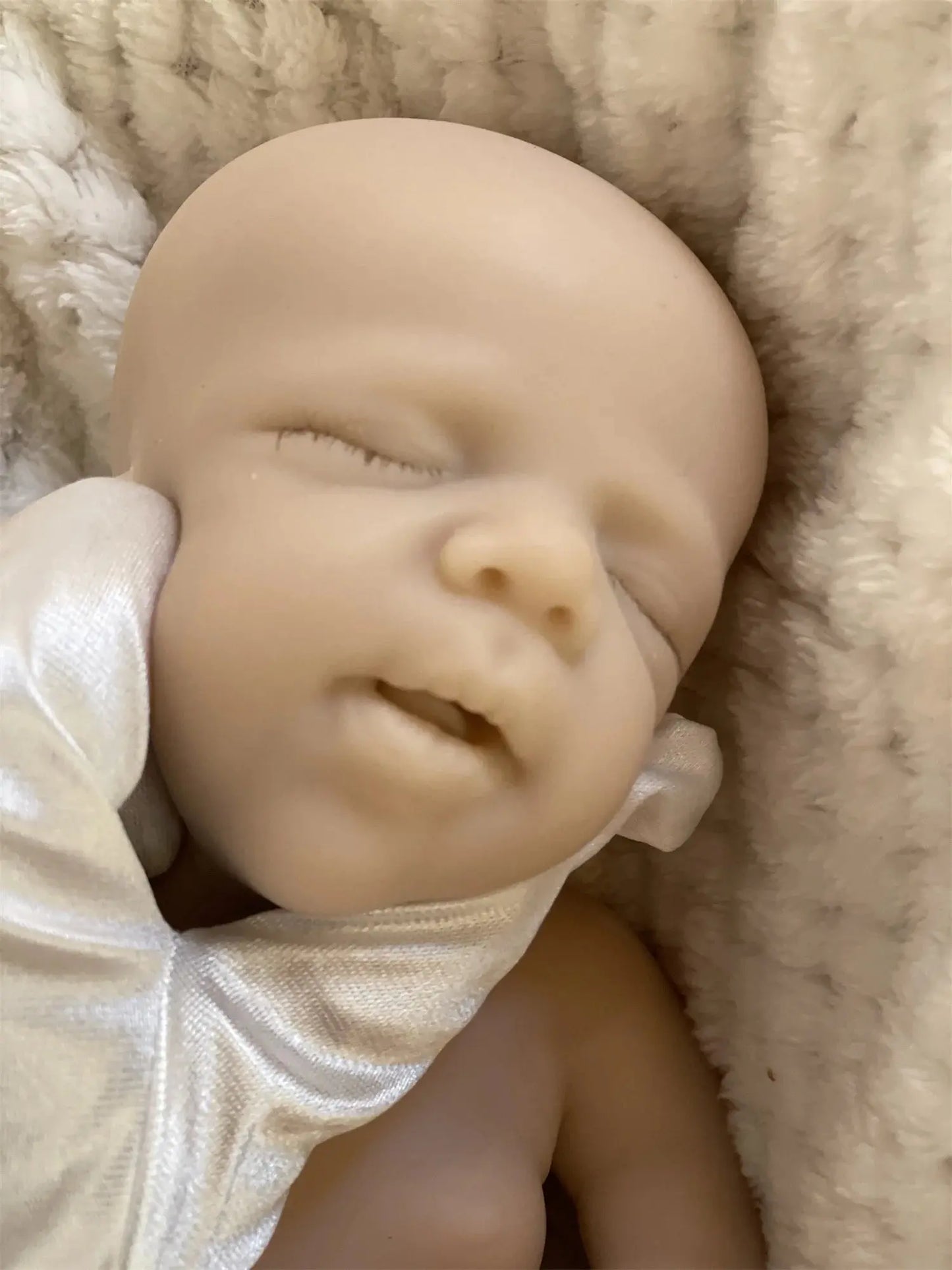 2 Styles/Can Open Mouth 33cm Unpainted Washable Solid Silicone Bebe Reborn Girls Soft Handmade Lifelike Reborn Baby Girl Doll lifelikesiliconereborns.com
