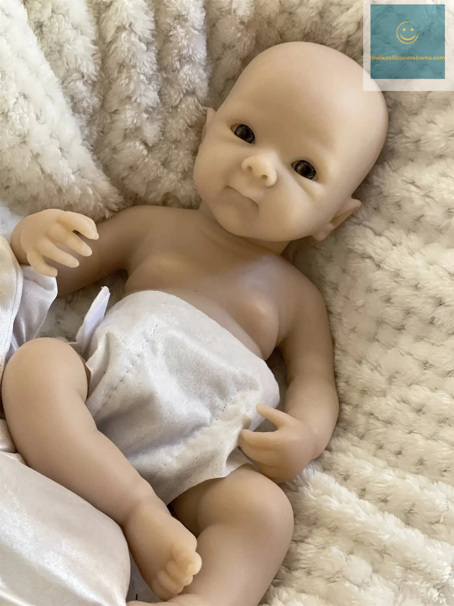 2 Styles/Can Open Mouth 33cm Unpainted Washable Solid Silicone Bebe Reborn Girls Soft Handmade Lifelike Reborn Baby Girl Doll lifelikesiliconereborns.com