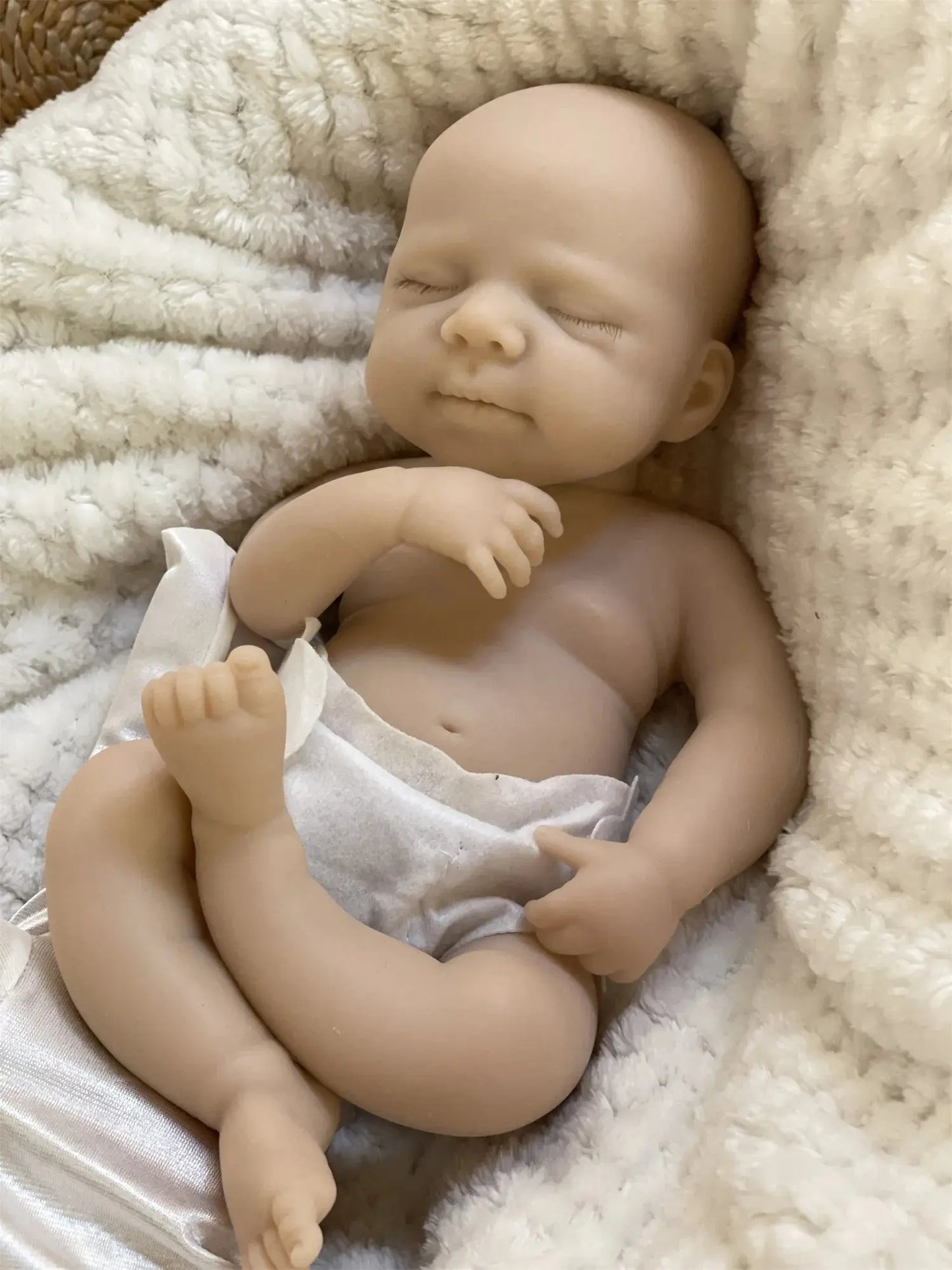 2 Styles/Can Open Mouth 33cm Unpainted Washable Solid Silicone Bebe Reborn Girls Soft Handmade Lifelike Reborn Baby Girl Doll lifelikesiliconereborns.com