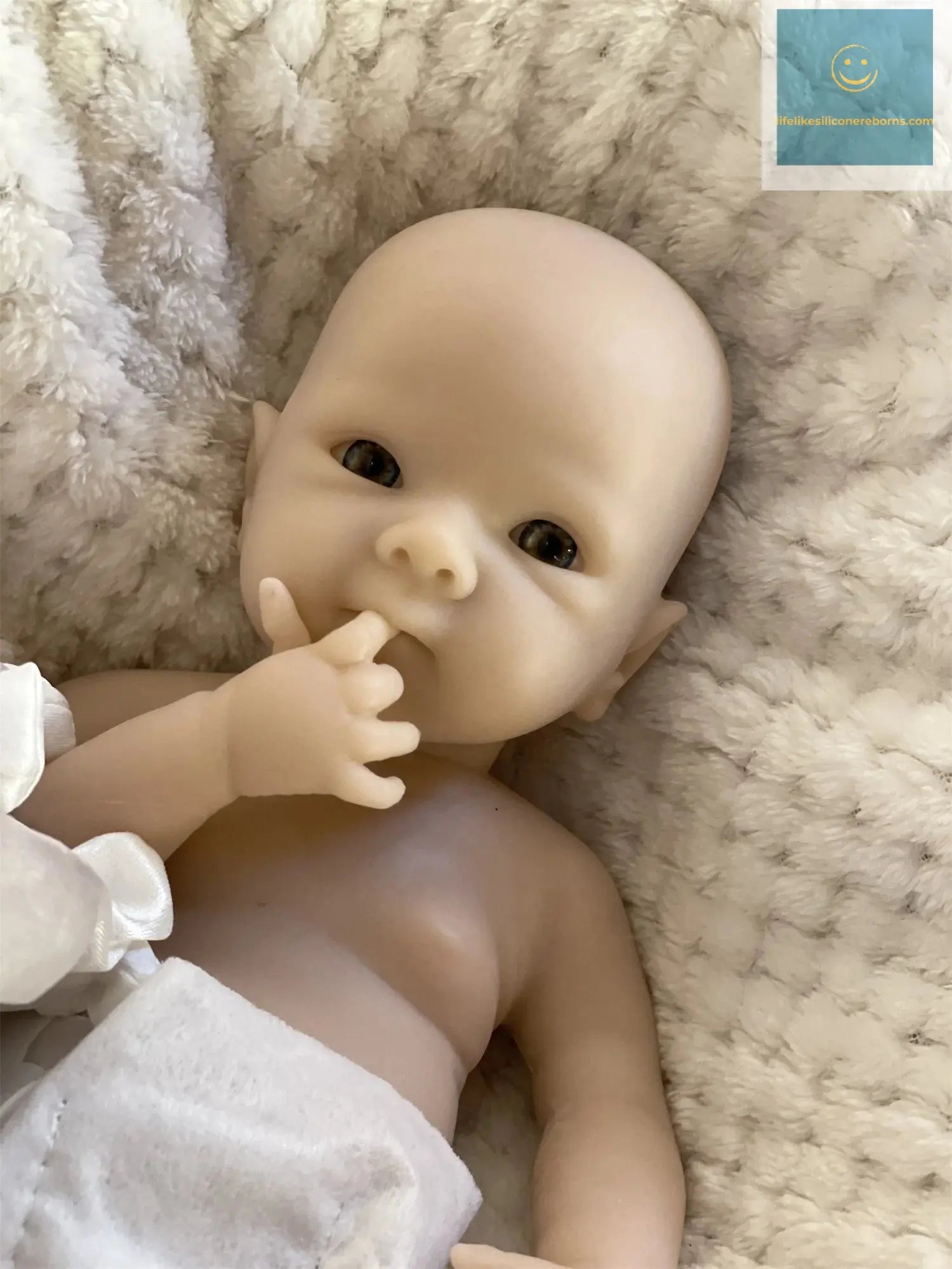 2 Styles/Can Open Mouth 33cm Unpainted Washable Solid Silicone Bebe Reborn Girls Soft Handmade Lifelike Reborn Baby Girl Doll lifelikesiliconereborns.com