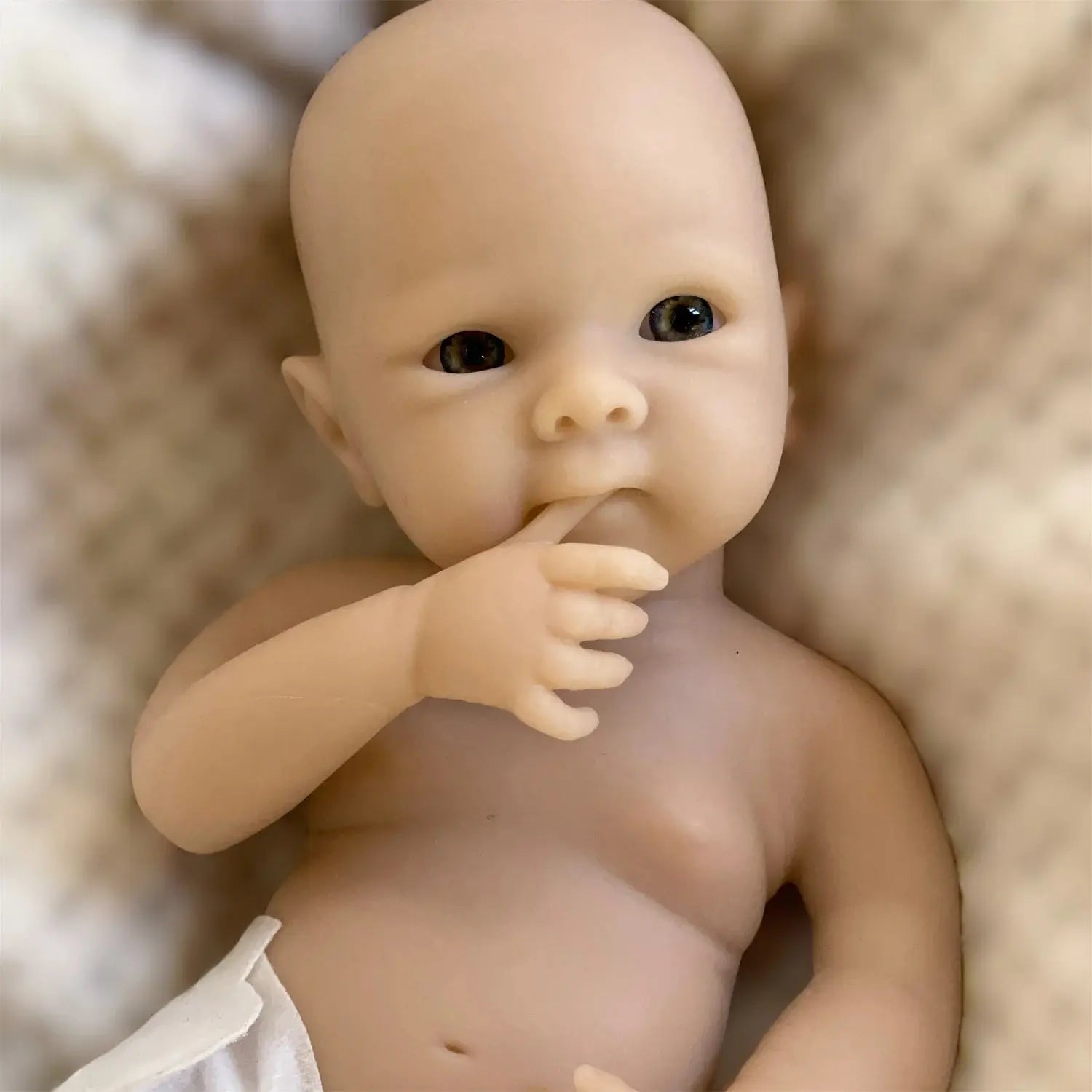 2 Styles/Can Open Mouth 33cm Unpainted Washable Solid Silicone Bebe Reborn Girls Soft Handmade Lifelike Reborn Baby Girl Doll lifelikesiliconereborns.com
