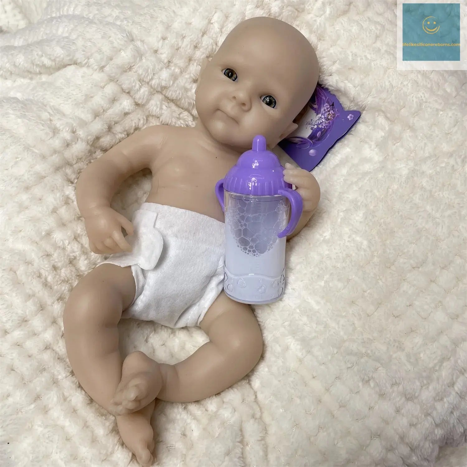 2 Styles/Can Open Mouth 33cm Unpainted Washable Solid Silicone Bebe Reborn Girls Soft Handmade Lifelike Reborn Baby Girl Doll lifelikesiliconereborns.com
