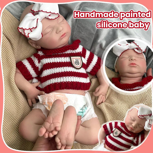 20 Inch 50Cm 3.4Kg Real Baby Size Weighted Full Body Soft Silicone Reborn Baby Doll Lifelike Newborn Girl Collectibles Reborners lifelikesiliconereborns.com