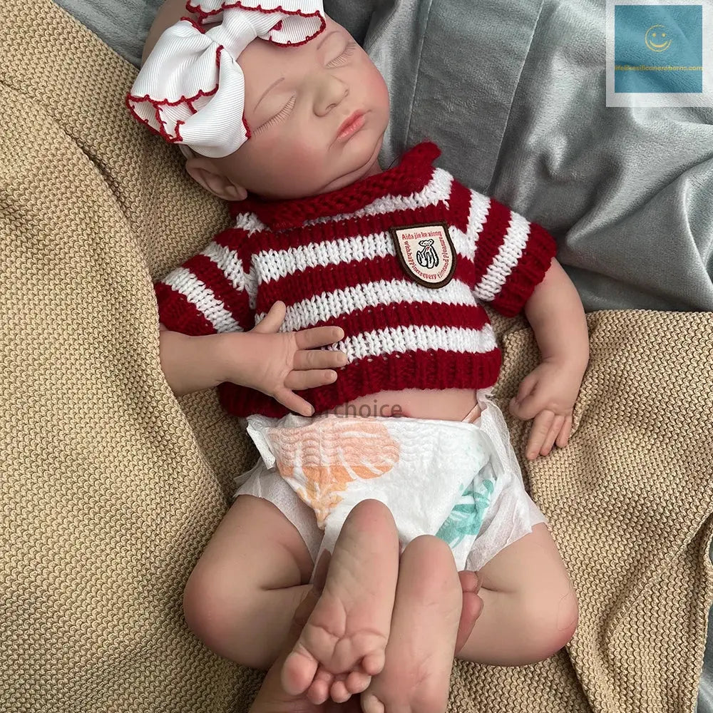 20 Inch 50Cm 3.4Kg Real Baby Size Weighted Full Body Soft Silicone Reborn Baby Doll Lifelike Newborn Girl Collectibles Reborners lifelikesiliconereborns.com