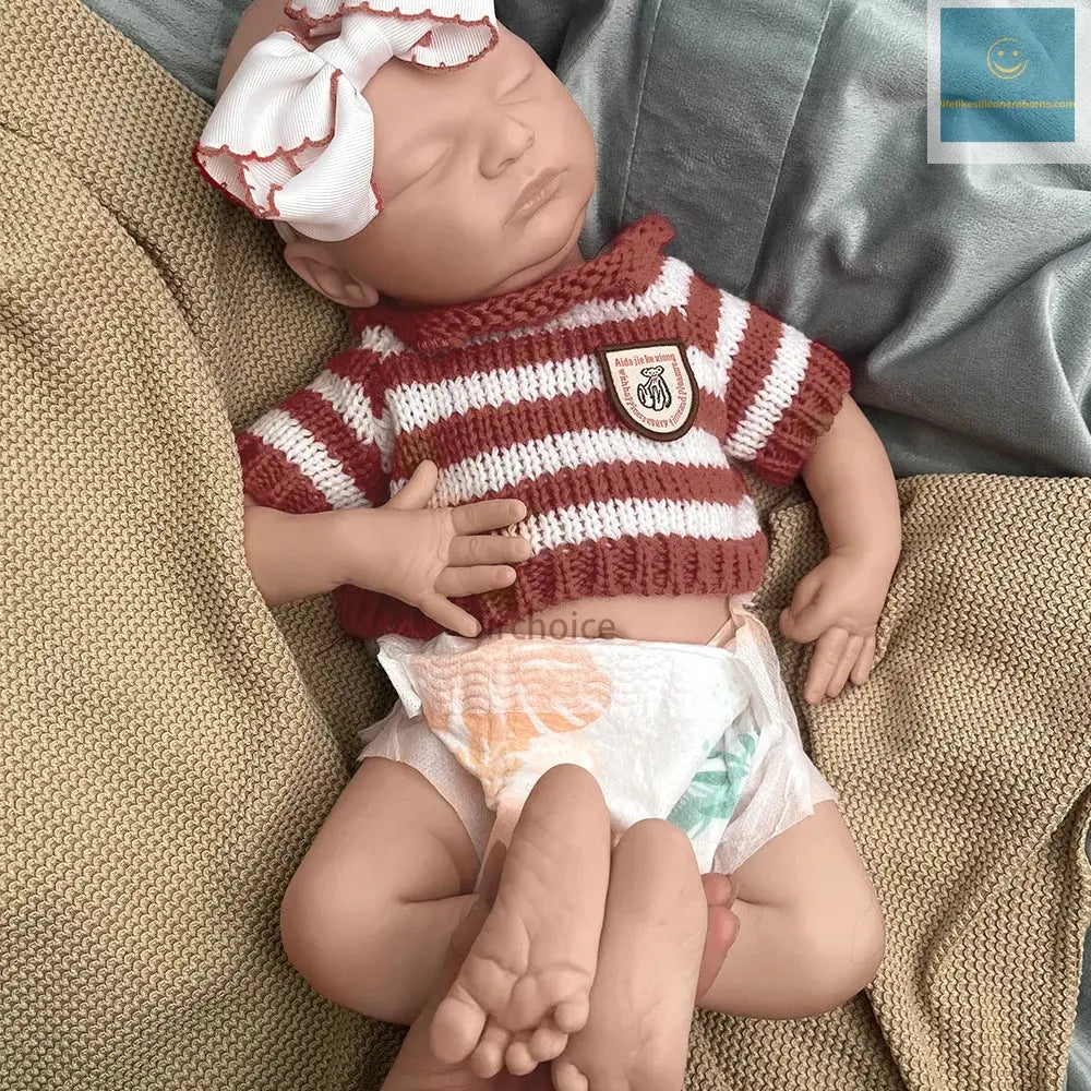 20 Inch 50Cm 3.4Kg Real Baby Size Weighted Full Body Soft Silicone Reborn Baby Doll Lifelike Newborn Girl Collectibles Reborners lifelikesiliconereborns.com