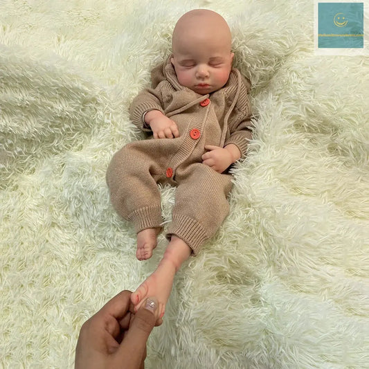 20 inch Soft Full Body Silicone Reborn Doll Painted Handmade Fake Newborn Baby Girl Solid Platinum Silicone Toy Artist Collector lifelikesiliconereborns.com
