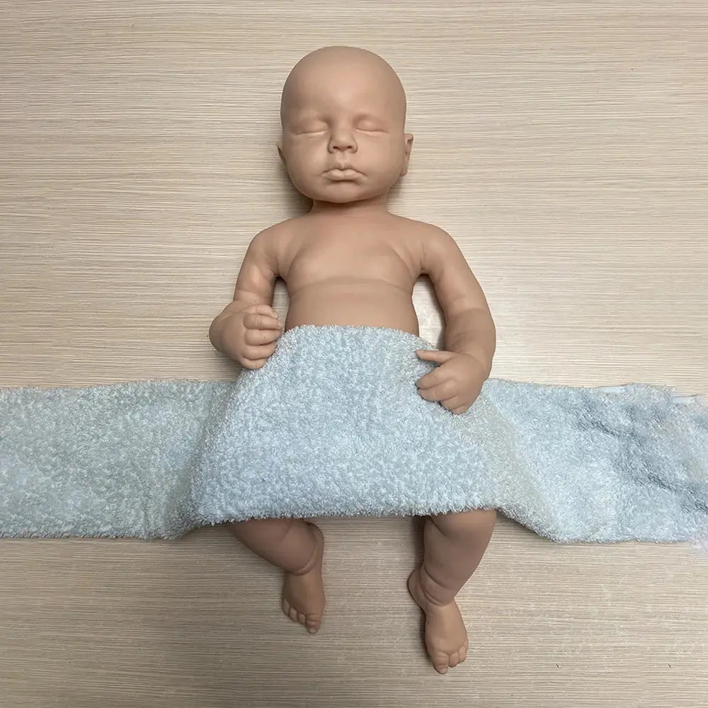 20 inch Soft Full Body Silicone Reborn Doll Painted Handmade Fake Newborn Baby Girl Solid Platinum Silicone Toy Artist Collector lifelikesiliconereborns.com