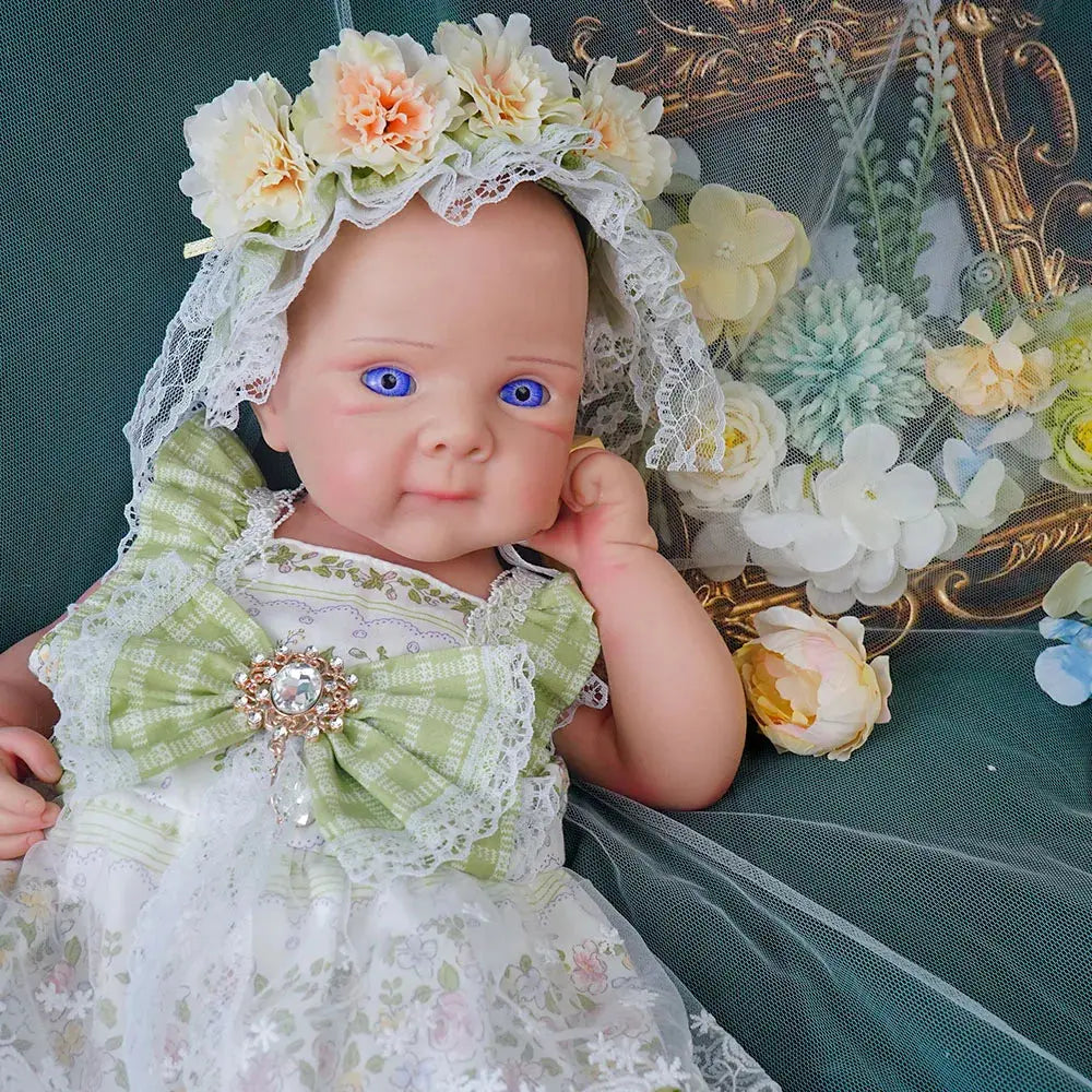 20.47INCH Big Reborn Full Body Silicone Doll Adorable Smile Newborn Baby Girl lifelikesiliconereborns.com