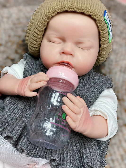 20Inch Full Solid Silicone Bebe Reborn Girl and Boy With Painted Skin Can Pee/Drink Milk Handmade Lifelike Newborn Baby Doll lifelikesiliconereborns.com