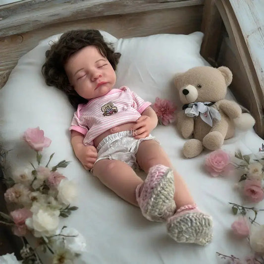 20Inch Handmade Silicone Reborn Baby Girl Rooted Hair Lifelike Details And Waterproof Materials Providing Companionship Gift lifelikesiliconereborns.com