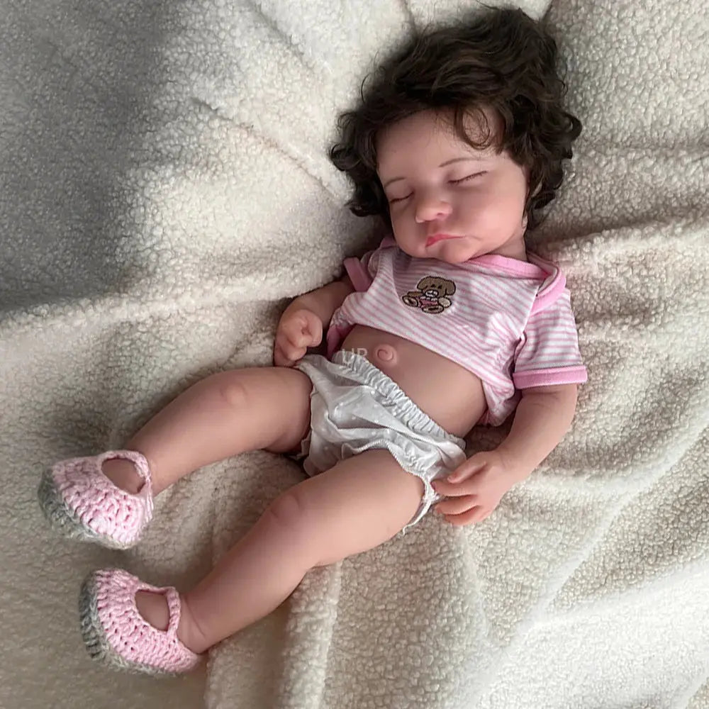 20Inch Handmade Silicone Reborn Baby Girl Rooted Hair Lifelike Details And Waterproof Materials Providing Companionship Gift lifelikesiliconereborns.com