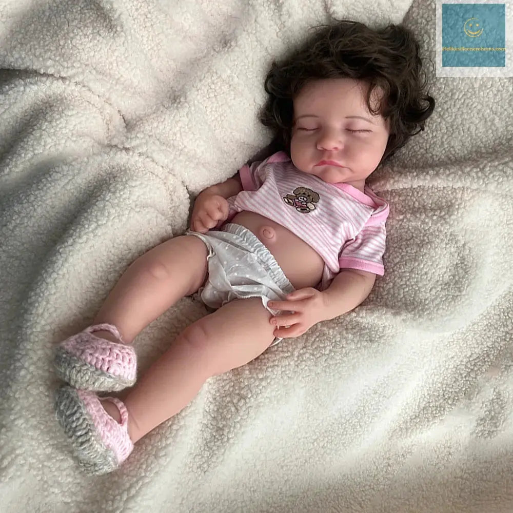 20Inch Handmade Silicone Reborn Baby Girl Rooted Hair Lifelike Details And Waterproof Materials Providing Companionship Gift lifelikesiliconereborns.com
