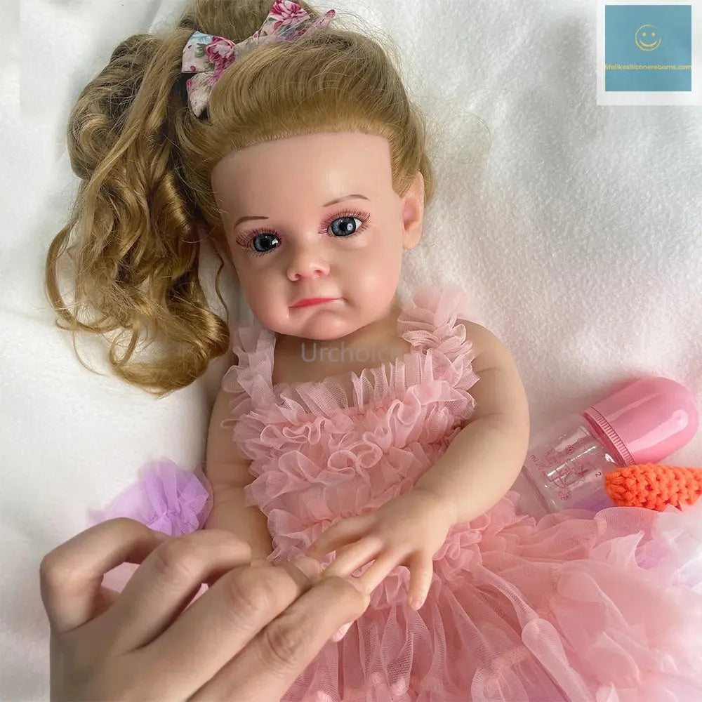 20Inch Silicone Reborn Baby Girl Rooted Hair Realistic Skin Tones Hand-Painted Details Designed To Provide Companionship Gift lifelikesiliconereborns.com