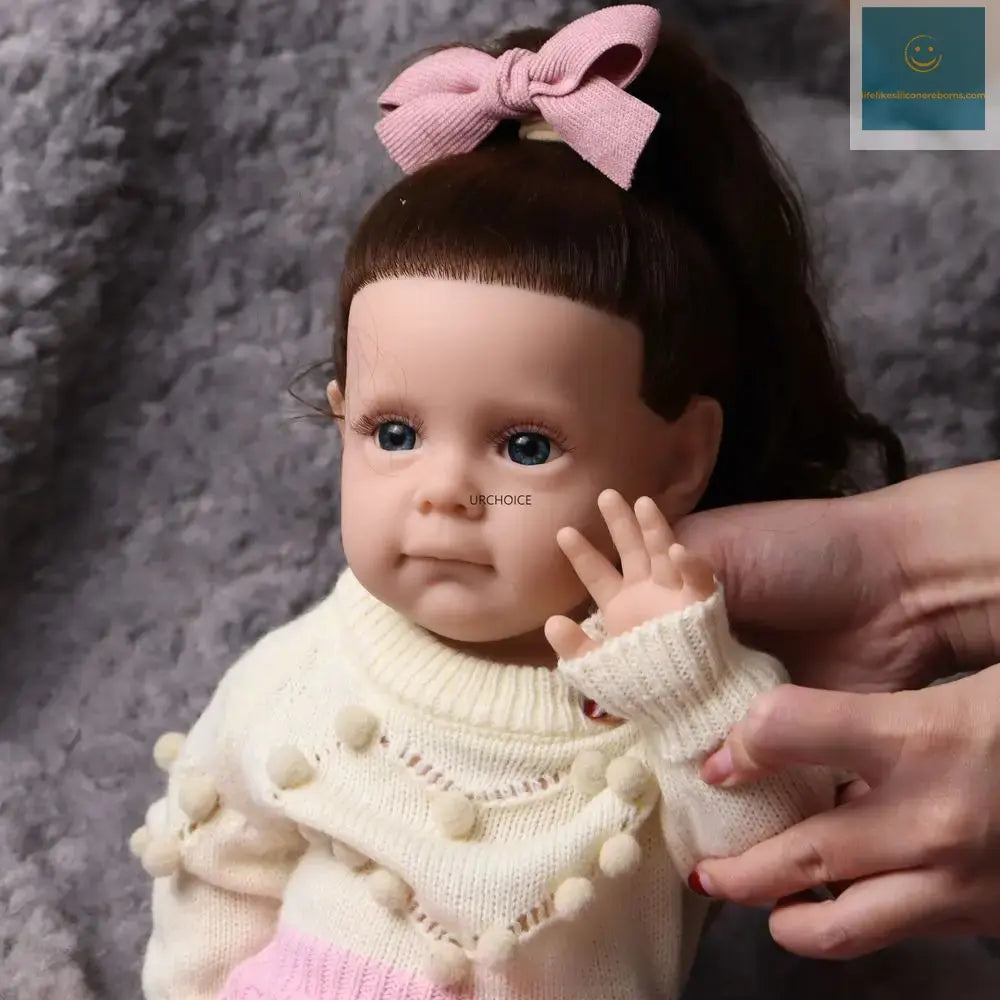 20Inch Silicone Reborn Baby Girl Rooted Hair Realistic Skin Tones Hand-Painted Details Designed To Provide Companionship Gift lifelikesiliconereborns.com