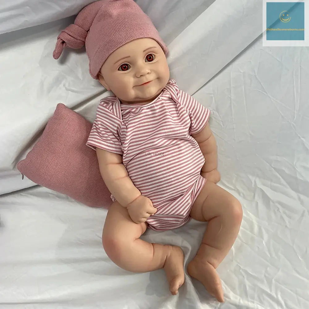 20Inch Whole Silicone Reborn Cuddle Baby Girl 8.7lb Weighted Lifelike Handmade Artist Newborn Waterproof Doll Collector Toys lifelikesiliconereborns.com