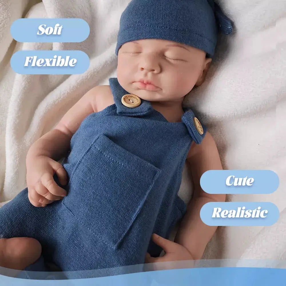 20" Platinum Solid Silicone Newborn Baby Boy/Girl LouLou Floppy Handmade Washable Reborn Doll 6.8lb Kids Toy Birthday Gift lifelikesiliconereborns.com