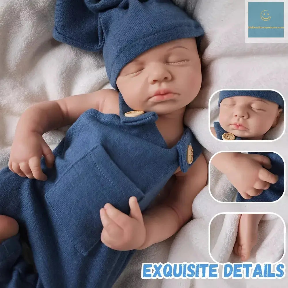 20" Platinum Solid Silicone Newborn Baby Boy/Girl LouLou Floppy Handmade Washable Reborn Doll 6.8lb Kids Toy Birthday Gift lifelikesiliconereborns.com
