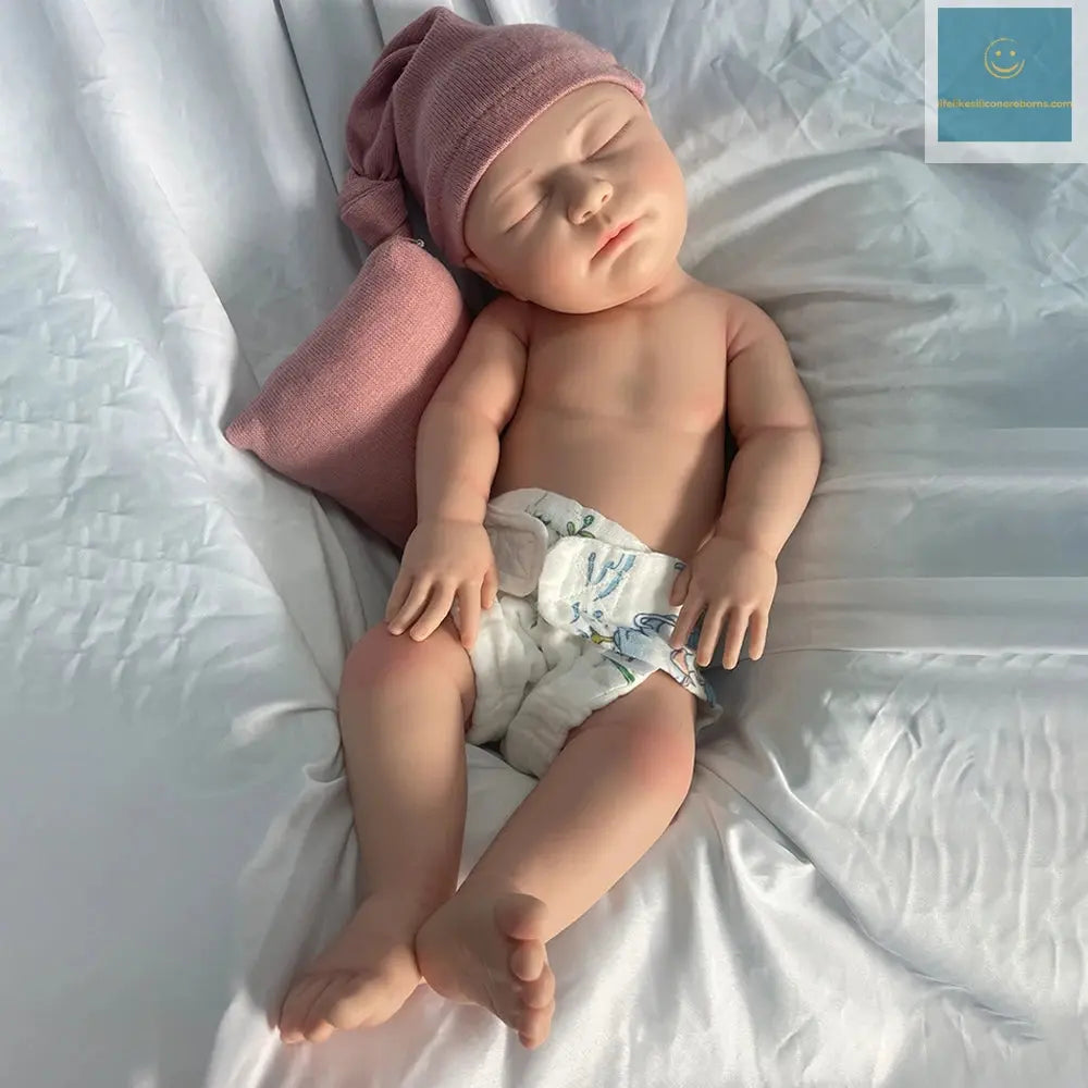 22Inch Full Body Silicone Reborn Doll Super Soft Handmade Flexible Newborn Girl Cuddle Baby  Waterptoof Collector Christmas Gift lifelikesiliconereborns.com