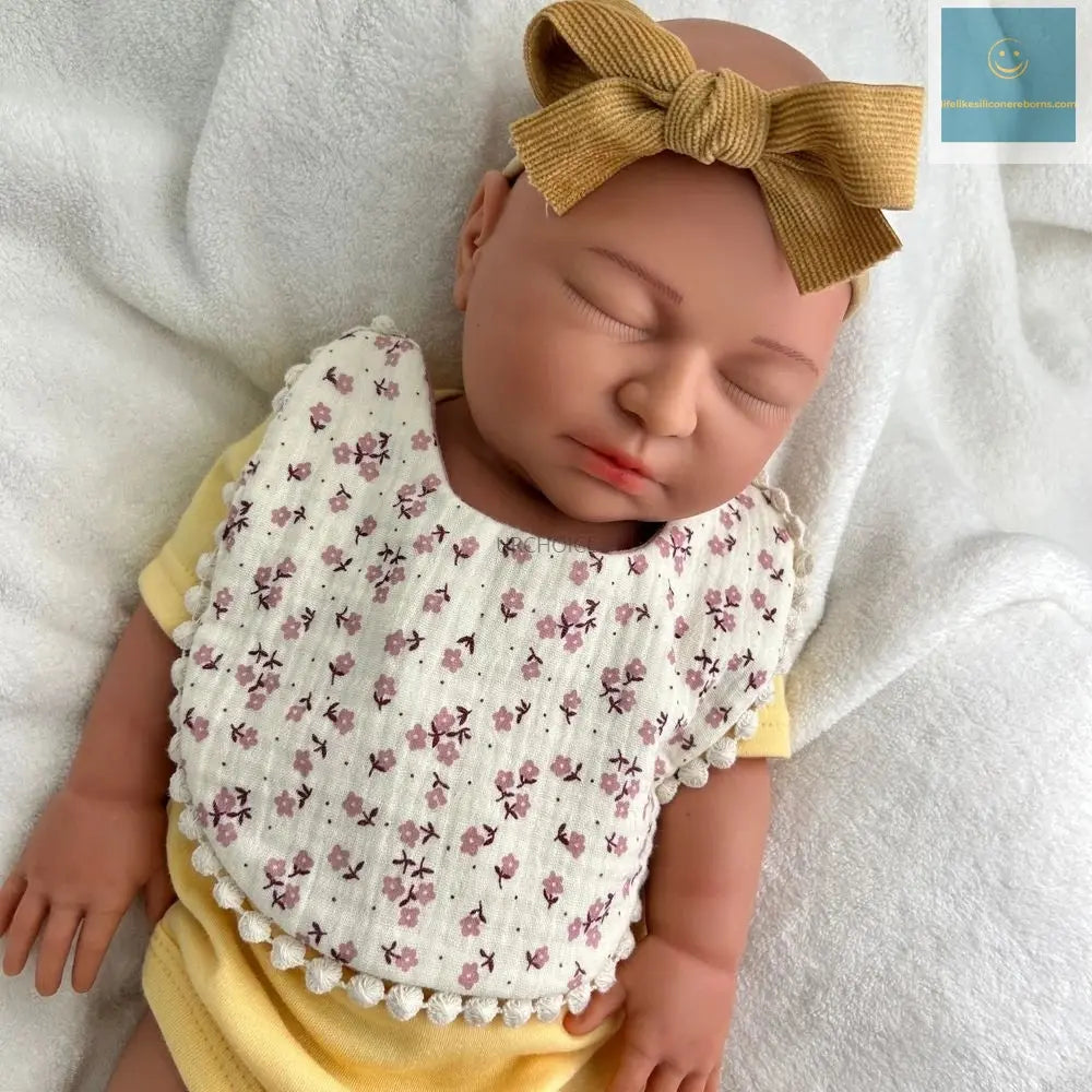 22Inch Handmade Weighted Silicone Reborn Baby Girl 8.6lb Soft Touch Feeling Waterproof Doll for Expectant Parents Collectibles lifelikesiliconereborns.com