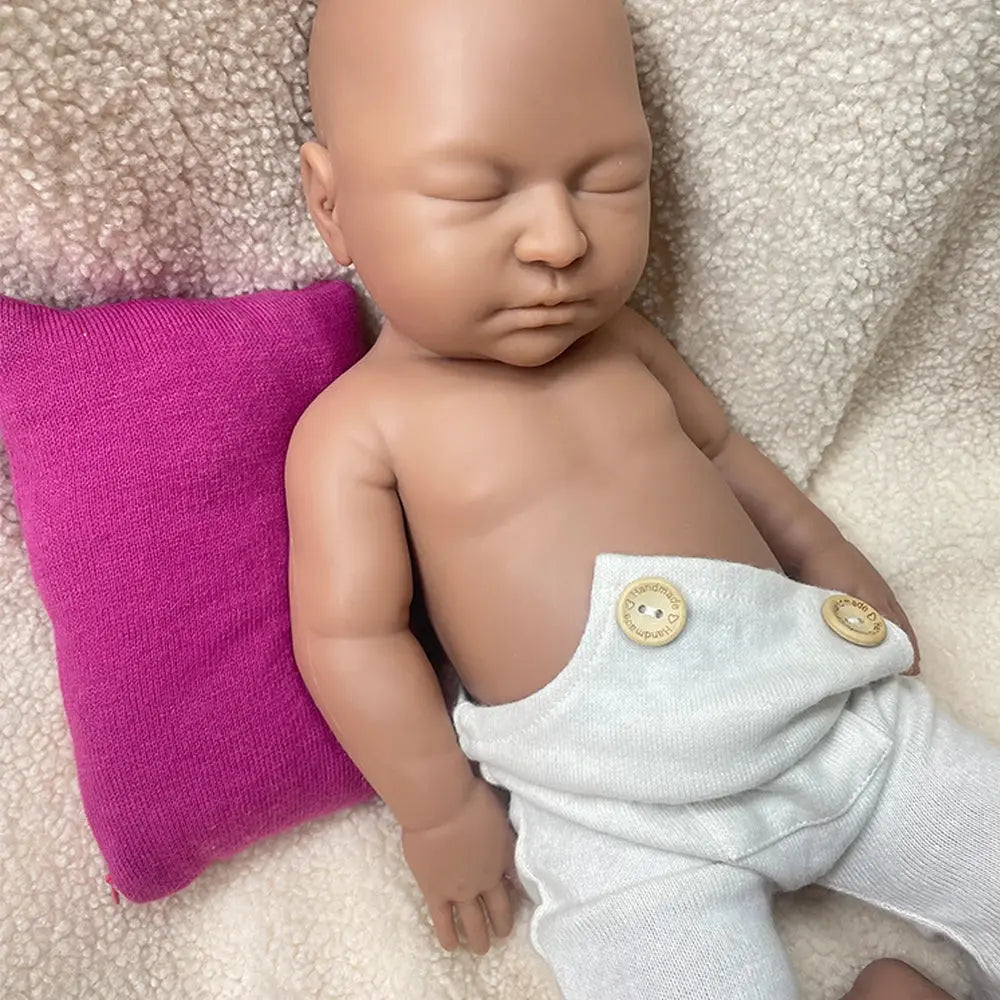 22" Weighted Black Reborn Doll Soft Full Silicone for Painter Handmade Flexible African Newborn Baby Girl Xmas Gift Collection lifelikesiliconereborns.com