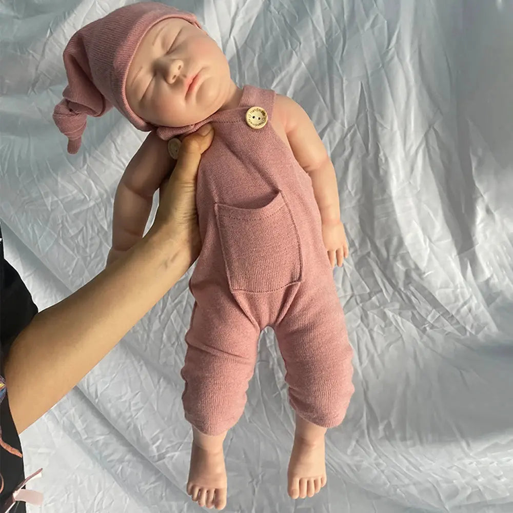 22" Weighted Black Reborn Doll Soft Full Silicone for Painter Handmade Flexible African Newborn Baby Girl Xmas Gift Collection lifelikesiliconereborns.com