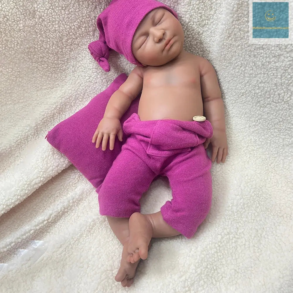 22" Weighted Black Reborn Doll Soft Full Silicone for Painter Handmade Flexible African Newborn Baby Girl Xmas Gift Collection lifelikesiliconereborns.com