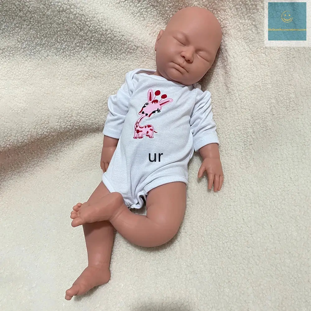 22" Weighted Black Reborn Doll Soft Full Silicone for Painter Handmade Flexible African Newborn Baby Girl Xmas Gift Collection lifelikesiliconereborns.com