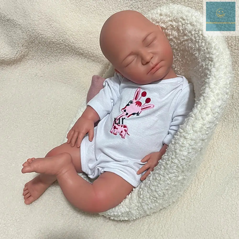 22" Weighted Black Reborn Doll Soft Full Silicone for Painter Handmade Flexible African Newborn Baby Girl Xmas Gift Collection lifelikesiliconereborns.com