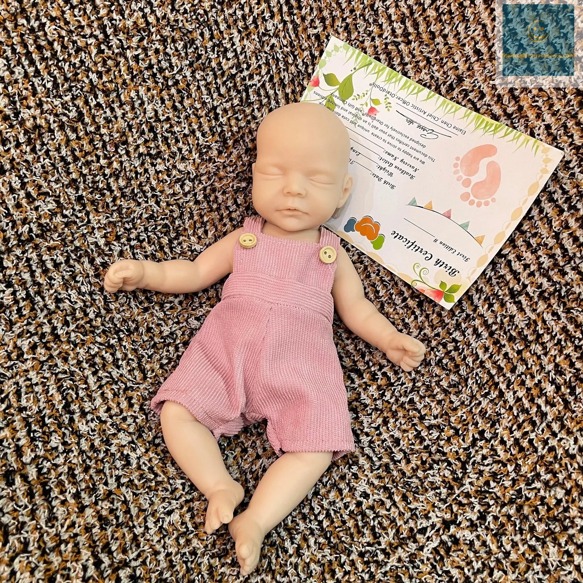 26cm Unpainted Close Eyes Full Body Solid Silicone Reborn Baby Girl Handmade Lifelike Real Bebe Reborn Corpo De Silicone Doll lifelikesiliconereborns.com