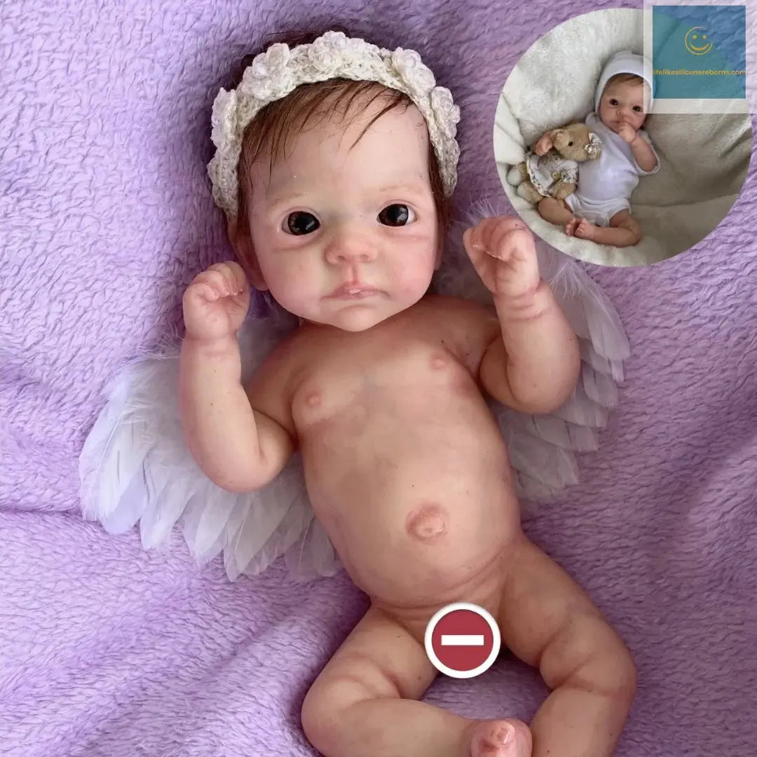 26cm Waterproof Full Body Silicone Reborn Baby Girl With Rooted Hair Handmade Painted Skin Bebe Reborn reales para niñas lifelikesiliconereborns.com