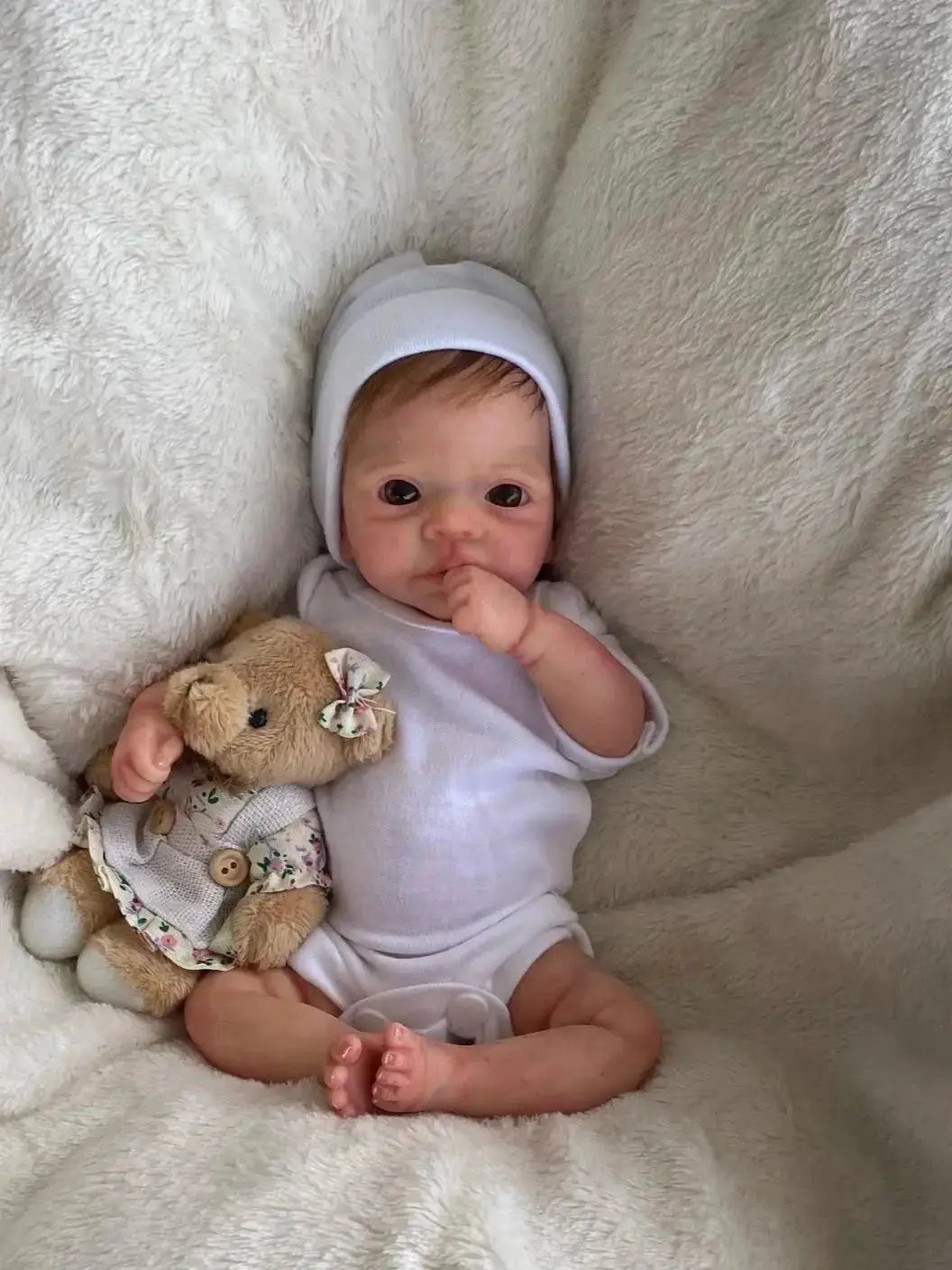 26cm Waterproof Full Body Silicone Reborn Baby Girl With Rooted Hair Handmade Painted Skin Bebe Reborn reales para niñas lifelikesiliconereborns.com