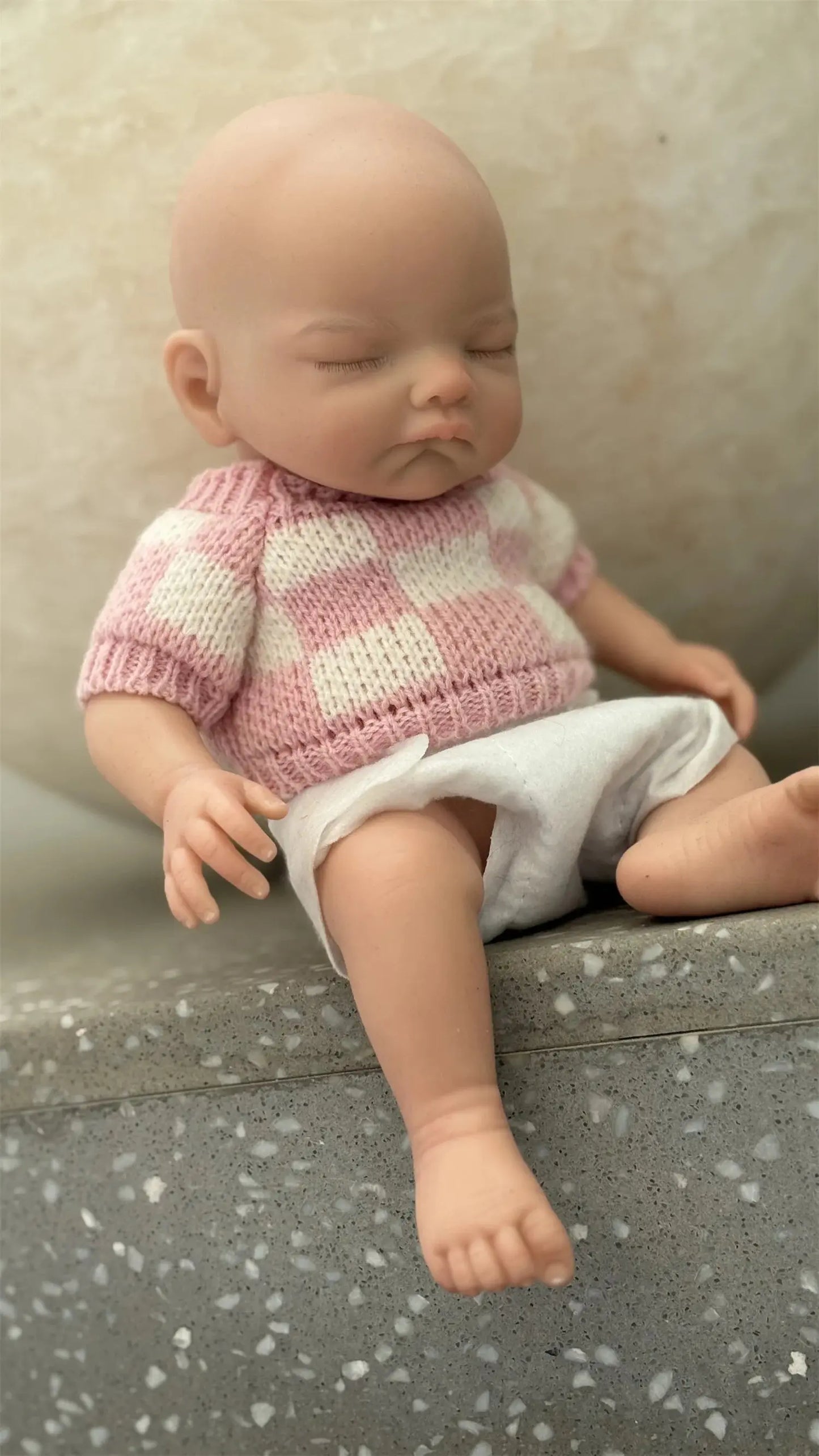 28cm Close Eyes Full Body Solid Silicone Bebe Reborn Girl With Rooted Eyelashes Handmade Paint Skin Lifelike Newborn Baby Dolls lifelikesiliconereborns.com