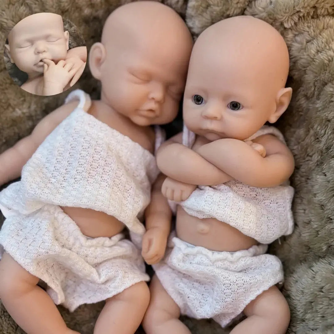 2Styles/10Inch Washable Full Body Silicone Bebe Reborn Girls With Unpaint Skin Reborn Doll LIifelike bebe reborn de silicona lifelikesiliconereborns.com