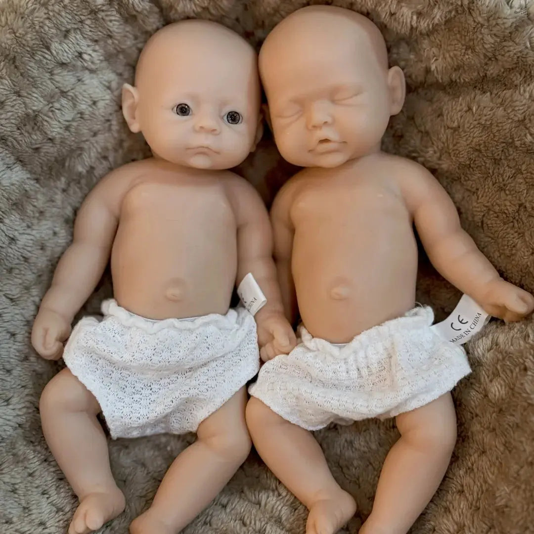 2Styles/10Inch Washable Full Body Silicone Bebe Reborn Girls With Unpaint Skin Reborn Doll LIifelike bebe reborn de silicona lifelikesiliconereborns.com