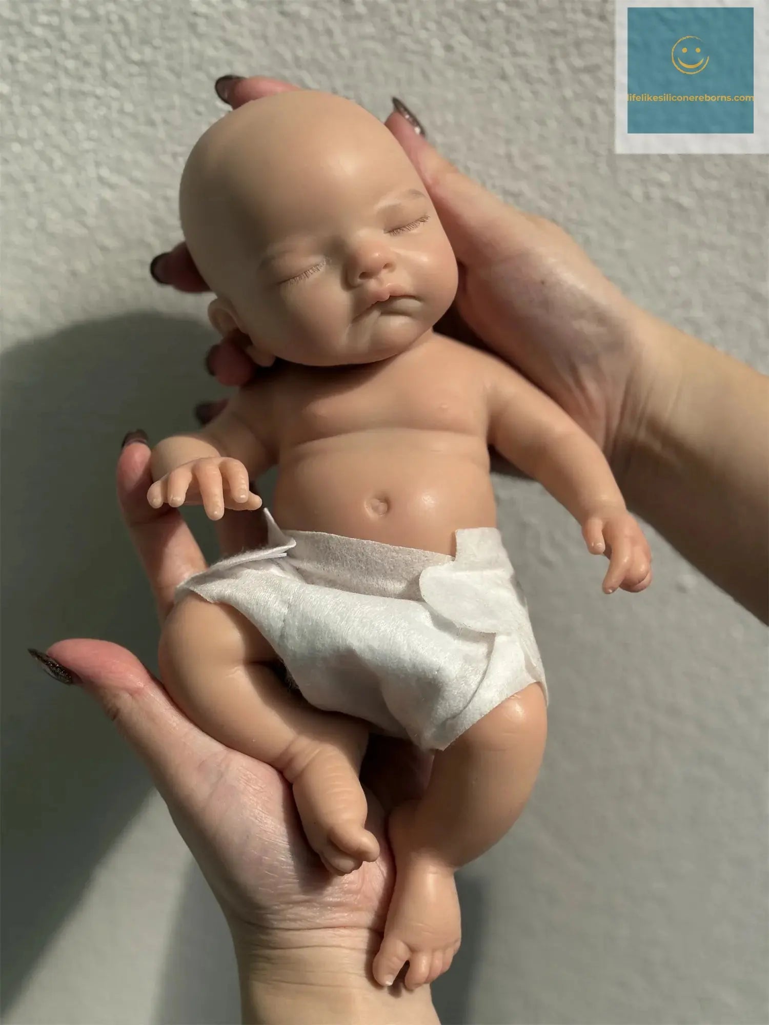 2Styles/26cm Waterproof Whole Body Silicone Bebe Reborn Girl With 3D Painted Skin Soft Touch Handmade Lifelike Newborn Girl Doll lifelikesiliconereborns.com