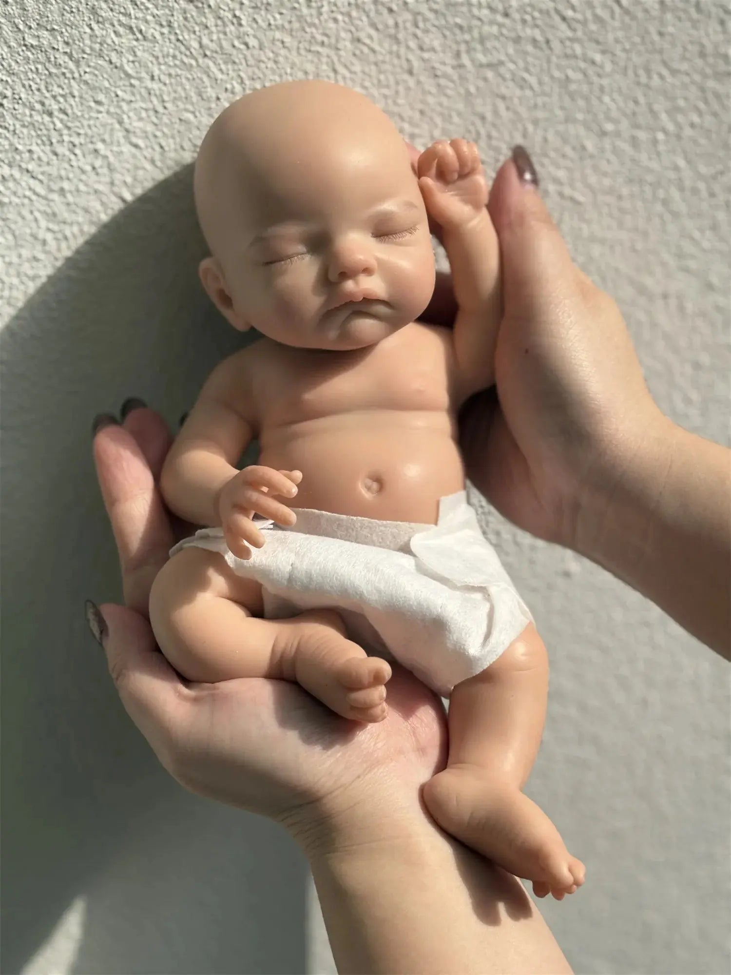 2Styles/26cm Waterproof Whole Body Silicone Bebe Reborn Girl With 3D Painted Skin Soft Touch Handmade Lifelike Newborn Girl Doll lifelikesiliconereborns.com