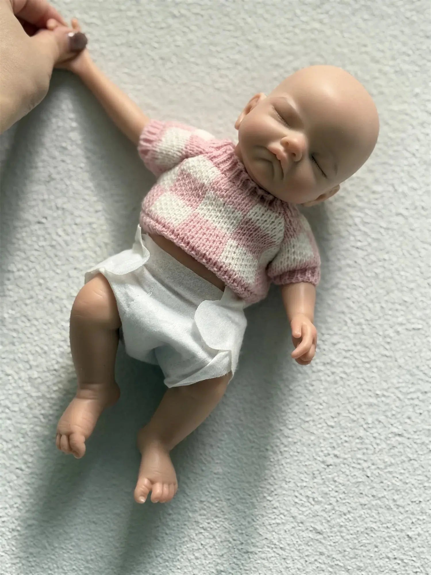 2Styles/26cm Waterproof Whole Body Silicone Bebe Reborn Girl With 3D Painted Skin Soft Touch Handmade Lifelike Newborn Girl Doll lifelikesiliconereborns.com