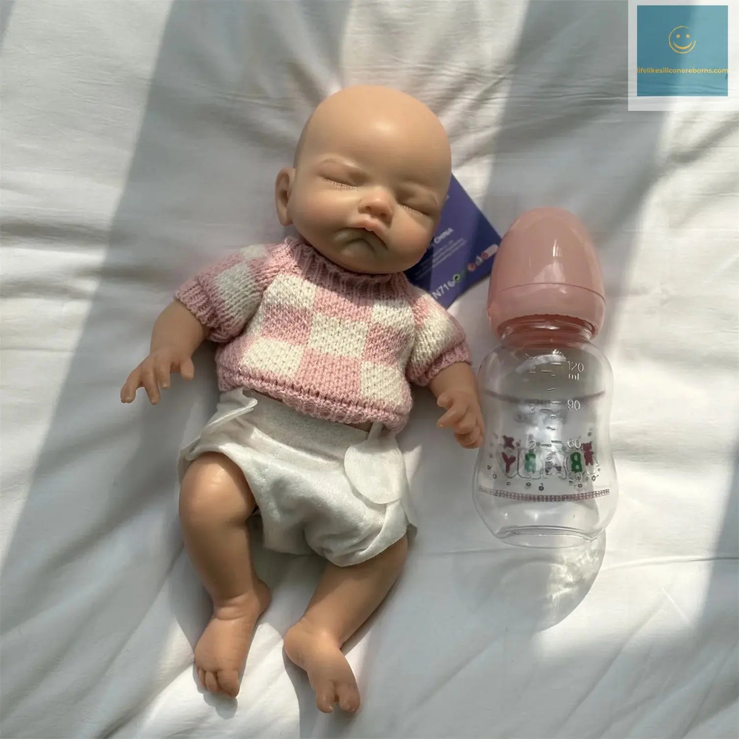 2Styles/26cm Waterproof Whole Body Silicone Bebe Reborn Girl With 3D Painted Skin Soft Touch Handmade Lifelike Newborn Girl Doll lifelikesiliconereborns.com