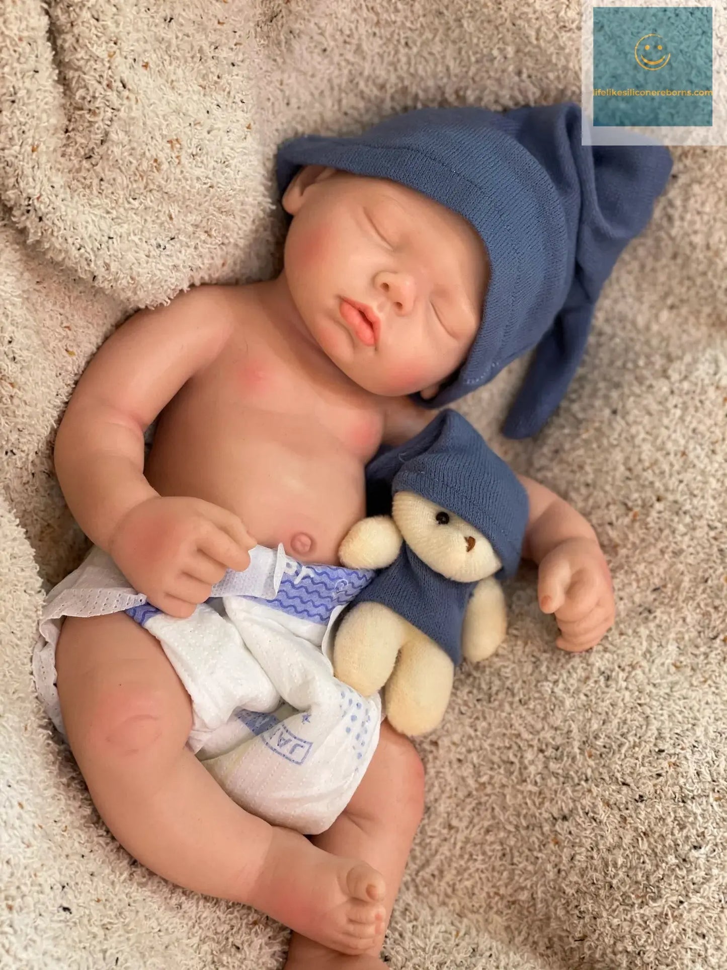 3 Styles/45cm Close Eyes Bebe Reborn Girl Soft Solid Silicone Newborn Baby Girl 3D Paint Skin Lifelike Corpo De Silicone Doll lifelikesiliconereborns.com
