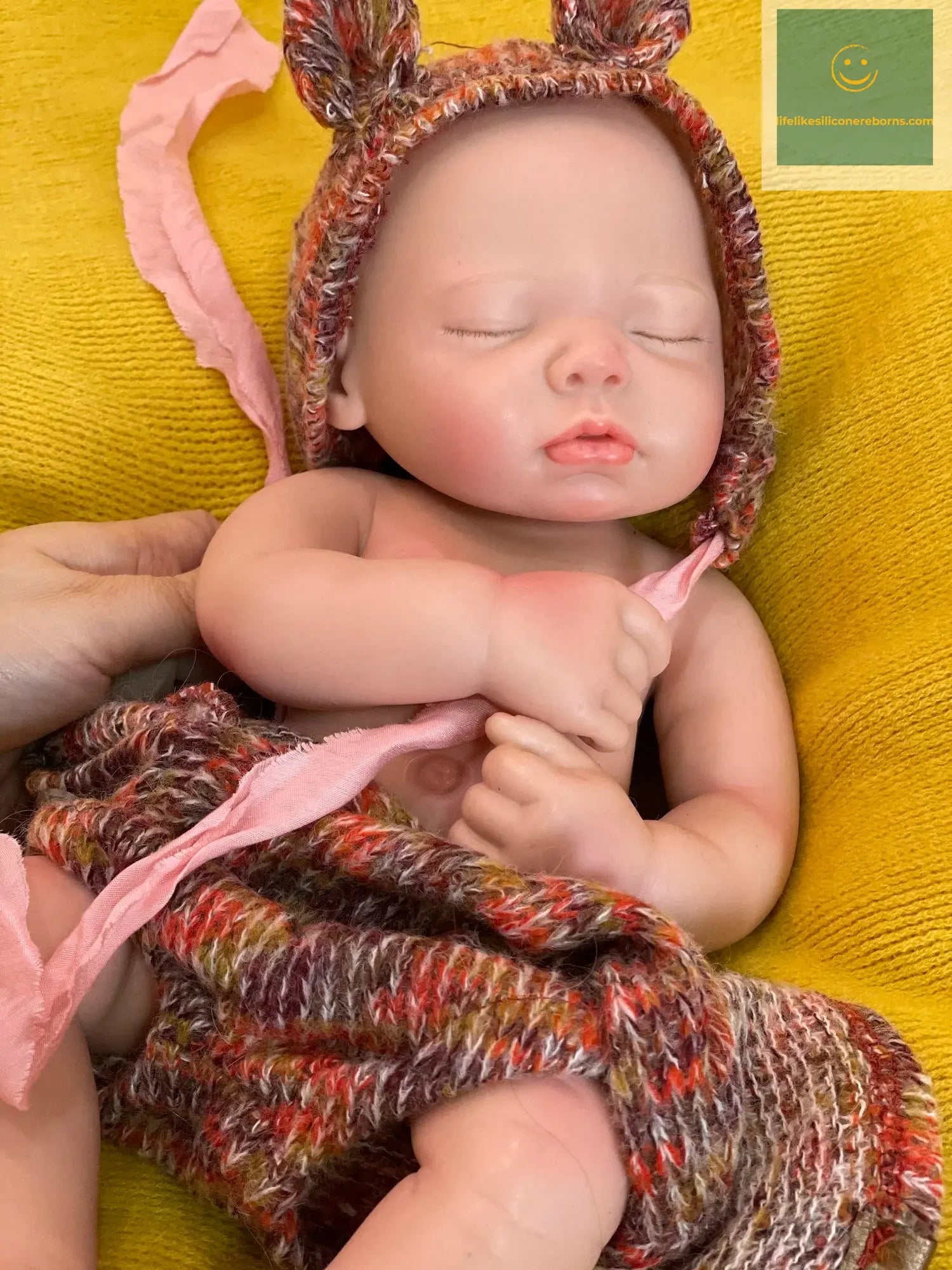 3 Styles/45cm Close Eyes Bebe Reborn Girl Soft Solid Silicone Newborn Baby Girl 3D Paint Skin Lifelike Corpo De Silicone Doll lifelikesiliconereborns.com