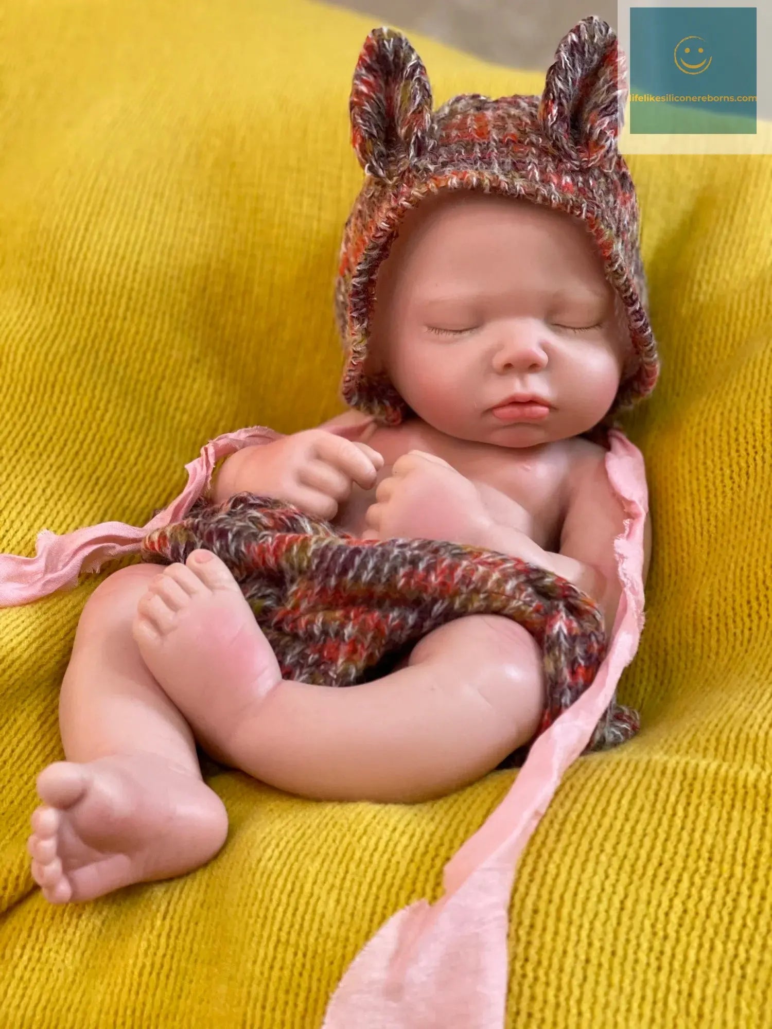 3 Styles/45cm Close Eyes Bebe Reborn Girl Soft Solid Silicone Newborn Baby Girl 3D Paint Skin Lifelike Corpo De Silicone Doll lifelikesiliconereborns.com