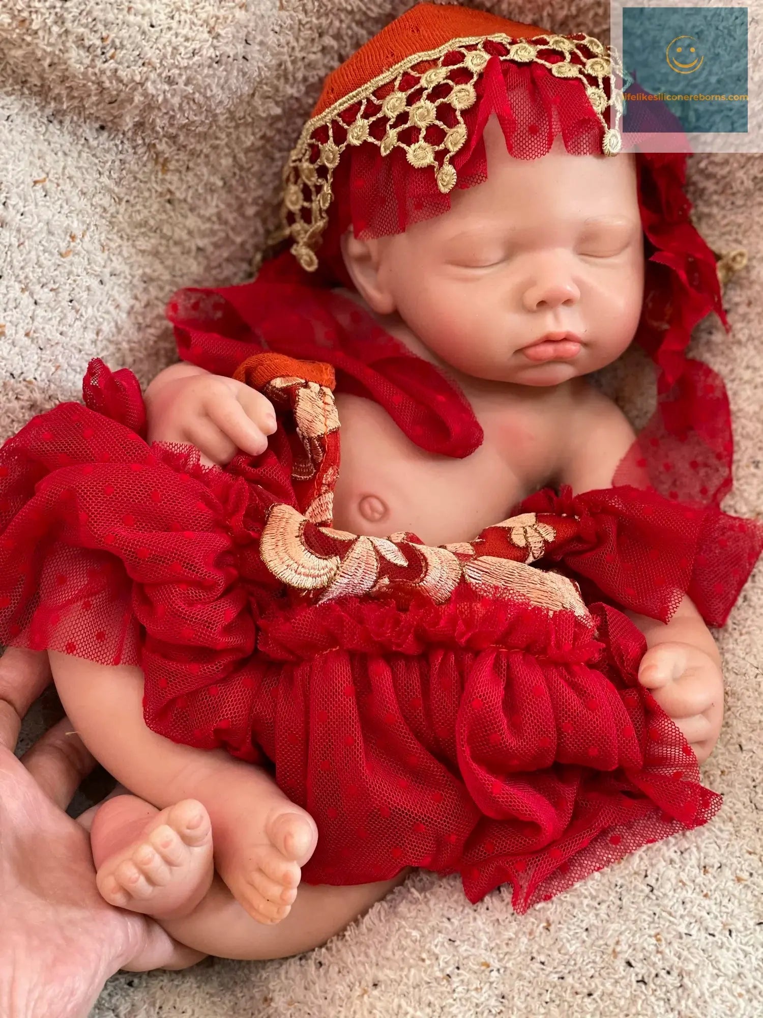 3 Styles/45cm Close Eyes Bebe Reborn Girl Soft Solid Silicone Newborn Baby Girl 3D Paint Skin Lifelike Corpo De Silicone Doll lifelikesiliconereborns.com