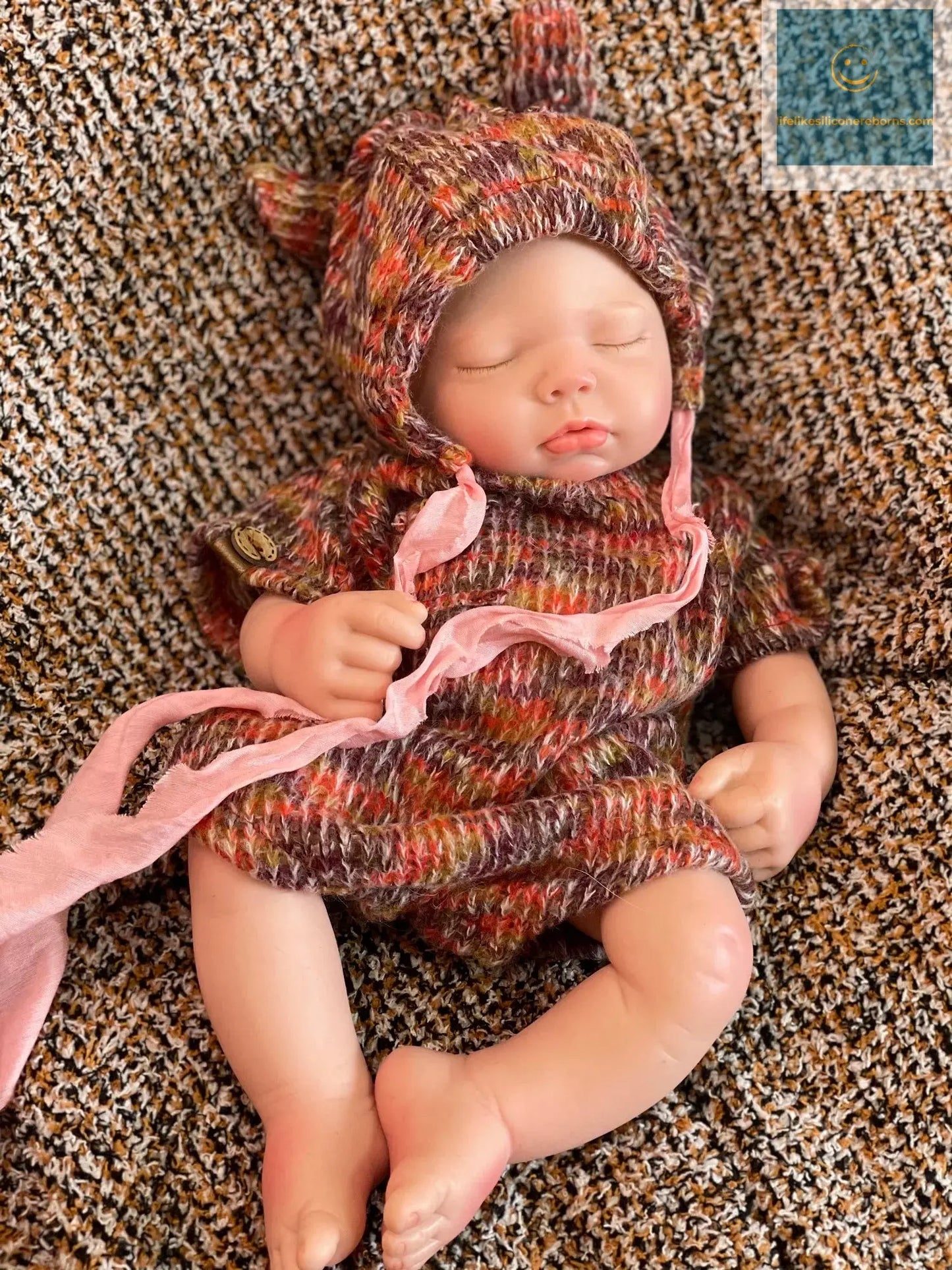 3 Styles/45cm Close Eyes Bebe Reborn Girl Soft Solid Silicone Newborn Baby Girl 3D Paint Skin Lifelike Corpo De Silicone Doll lifelikesiliconereborns.com