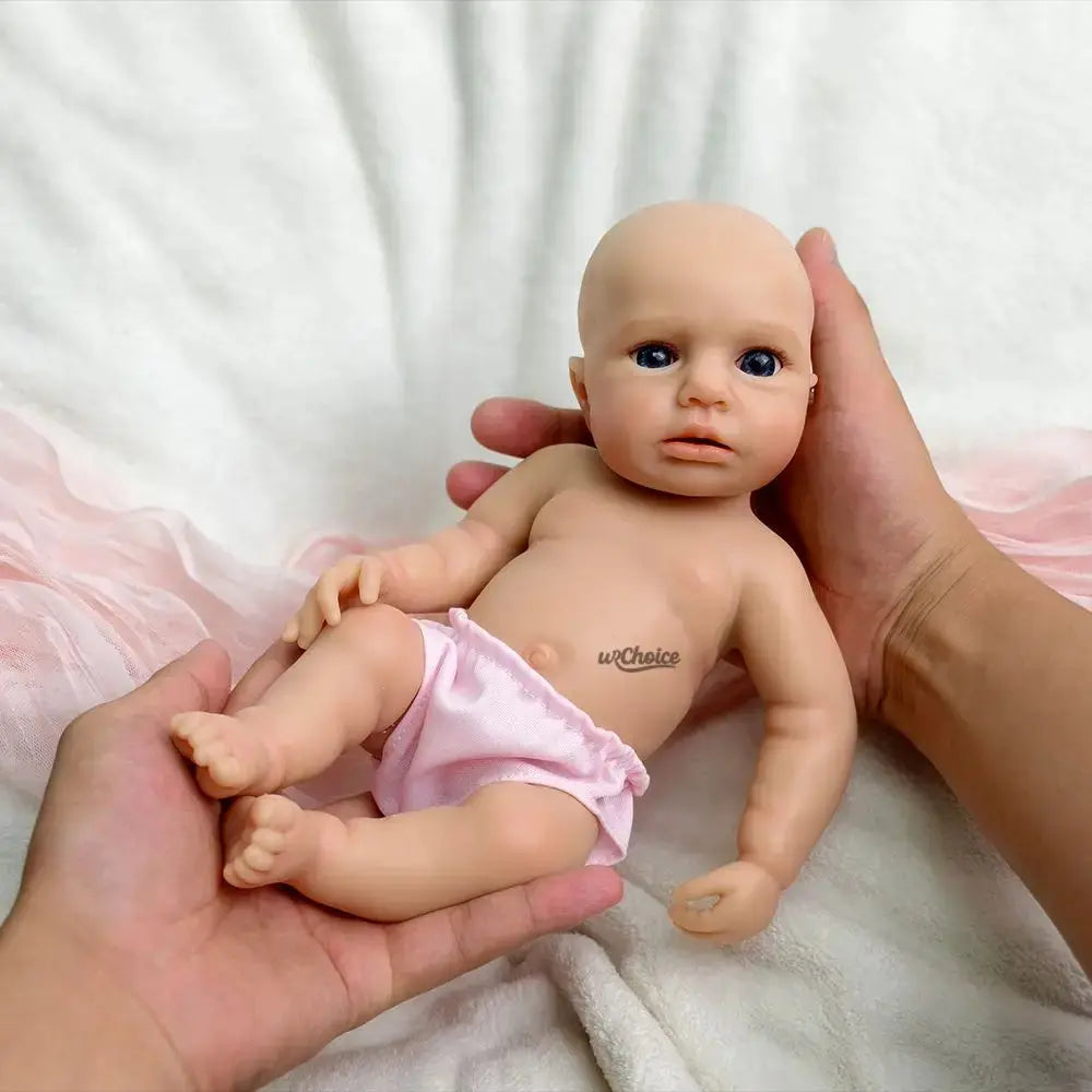 30cm Washable Can Open Mouth Baby Girl Solid Silicone Reborn Doll Loulou Soft Touch Feeling Visible Veins Doll for Birthday Gift lifelikesiliconereborns.com