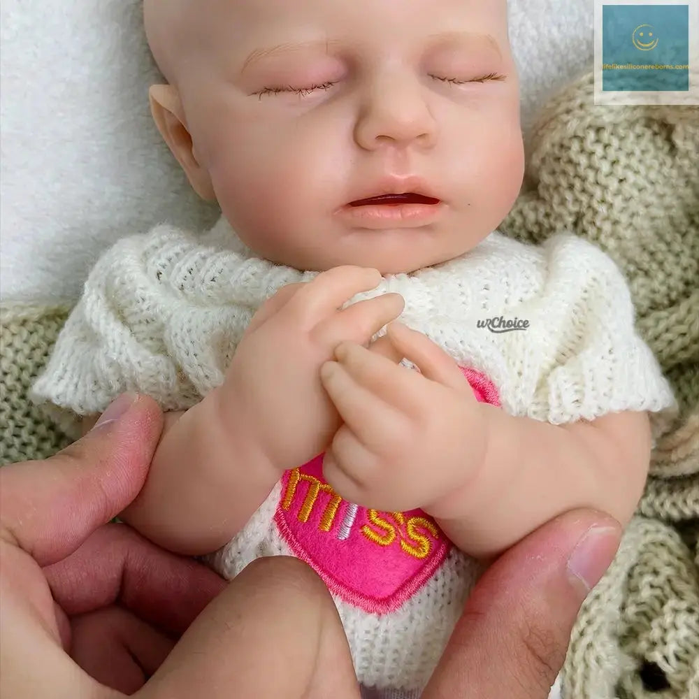 30cm Washable Can Open Mouth Baby Girl Solid Silicone Reborn Doll Loulou Soft Touch Feeling Visible Veins Doll for Birthday Gift lifelikesiliconereborns.com