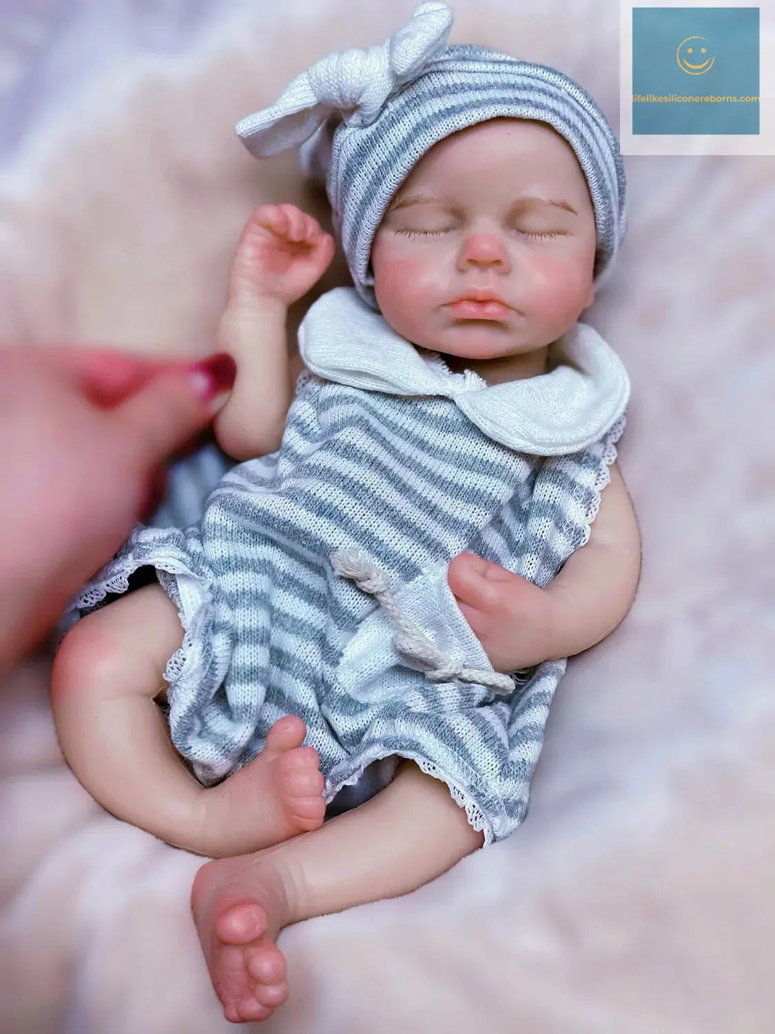 33cm Can Open Mouth Full Body Solid Silicone LouLou Bebe Reborn Girl and Boy Soft Touch Bebe Reborn Corpo De Silicone lifelikesiliconereborns.com