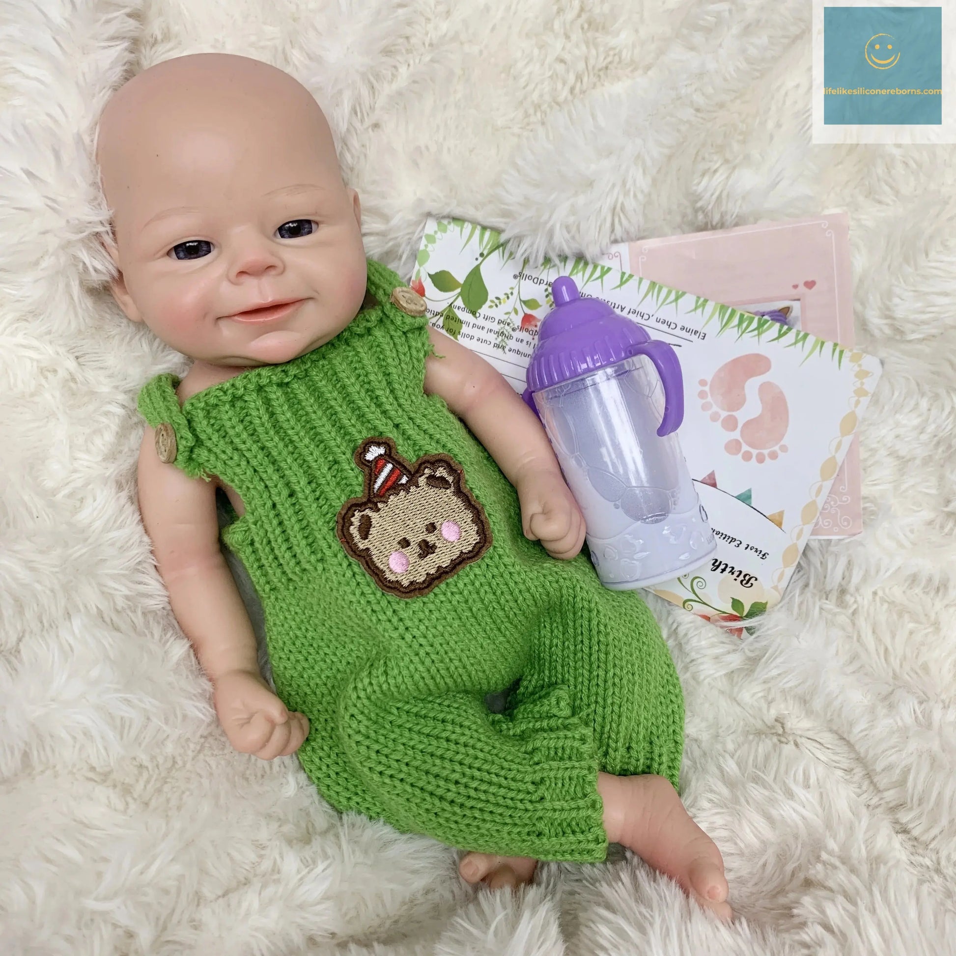 33cm Can Open Mouth Solid Bebe Reborn Girl/Boy With 3D Painted Skin Handmade Soft Touch Lifelike Realistic Newborn Doll lifelikesiliconereborns.com