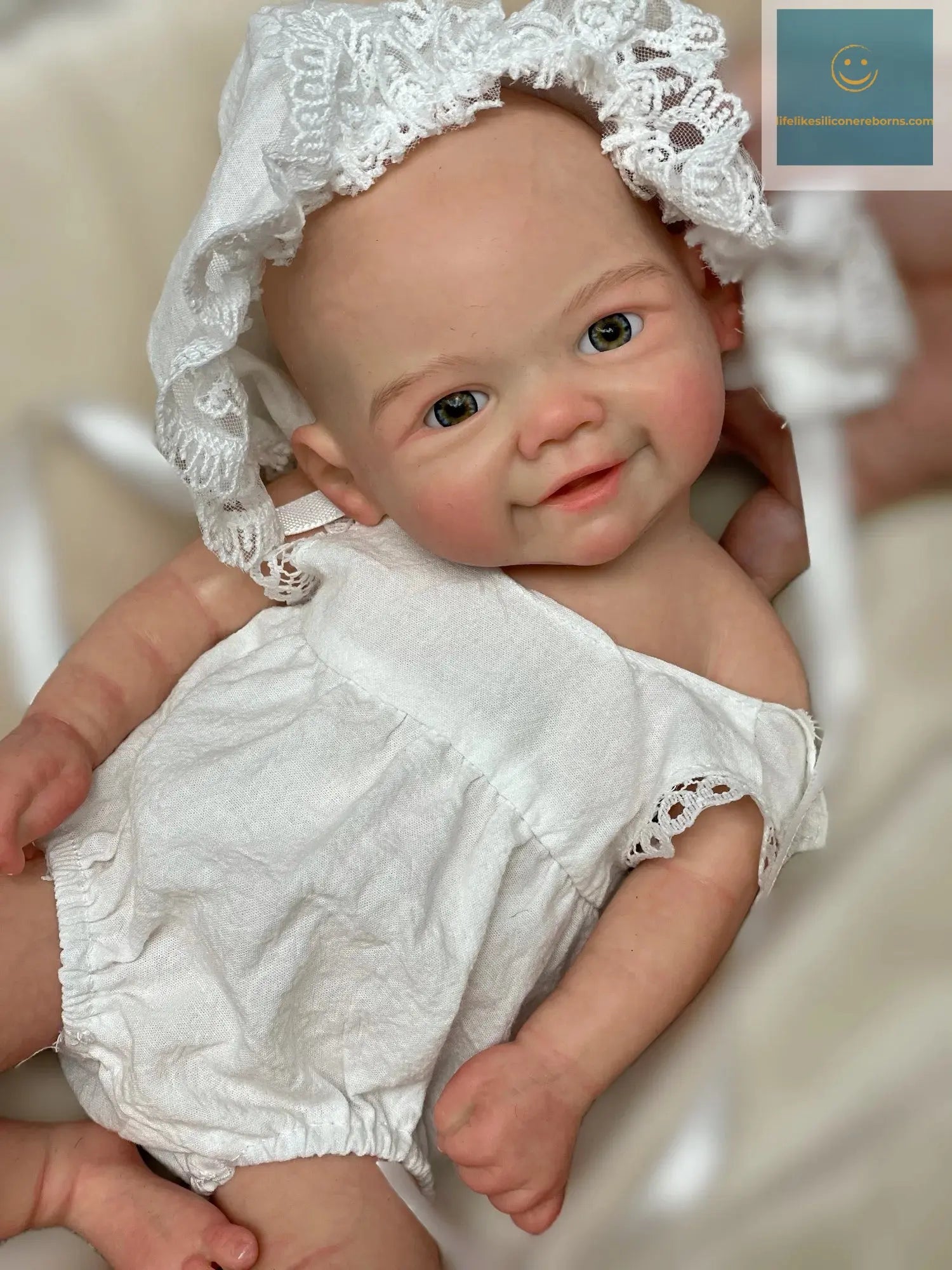 33cm Cuddly Vivienne Full Body Solid Silicone Reborn Baby Girl Visible Veins Handmade Soft Touch Silicone Newborn Doll lifelikesiliconereborns.com